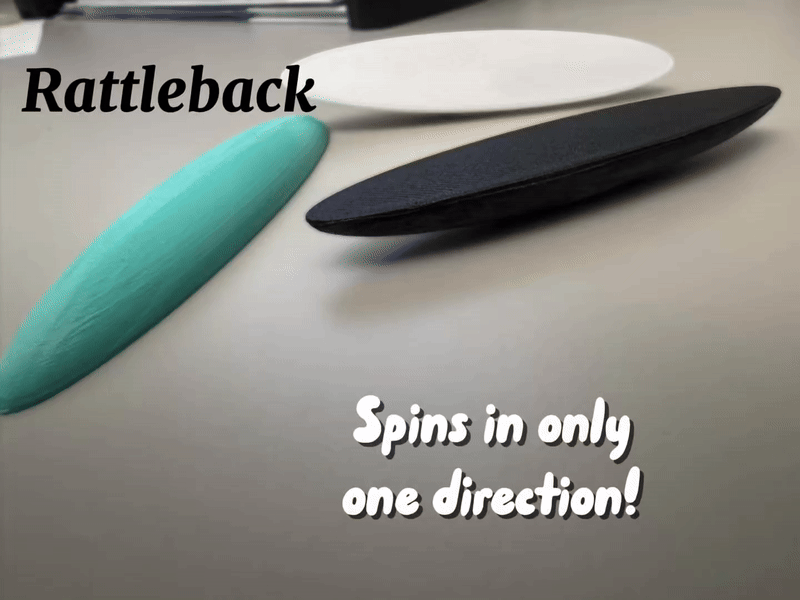 Rattleback (spins in only 1 direction!)
