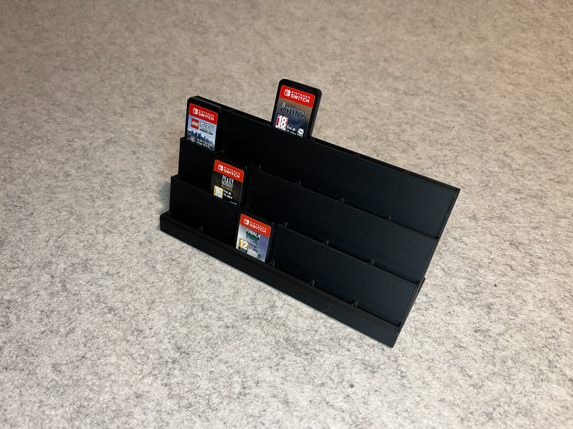 Display stand holder for 24 Nintendo Switch games