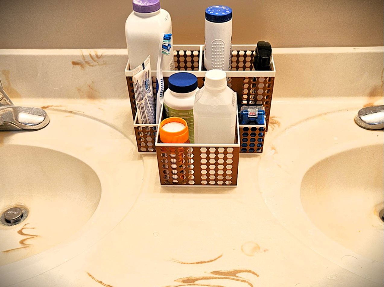 Bathroom Organizer Dual Sink (Jack and Jill Sinks)