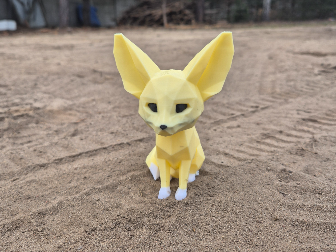 low poly desert fox