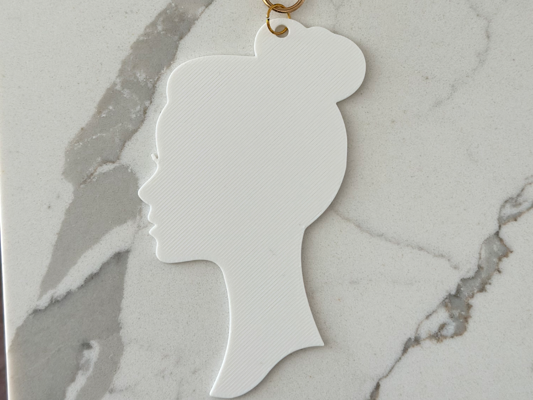 Feminine Silhouette Keychain