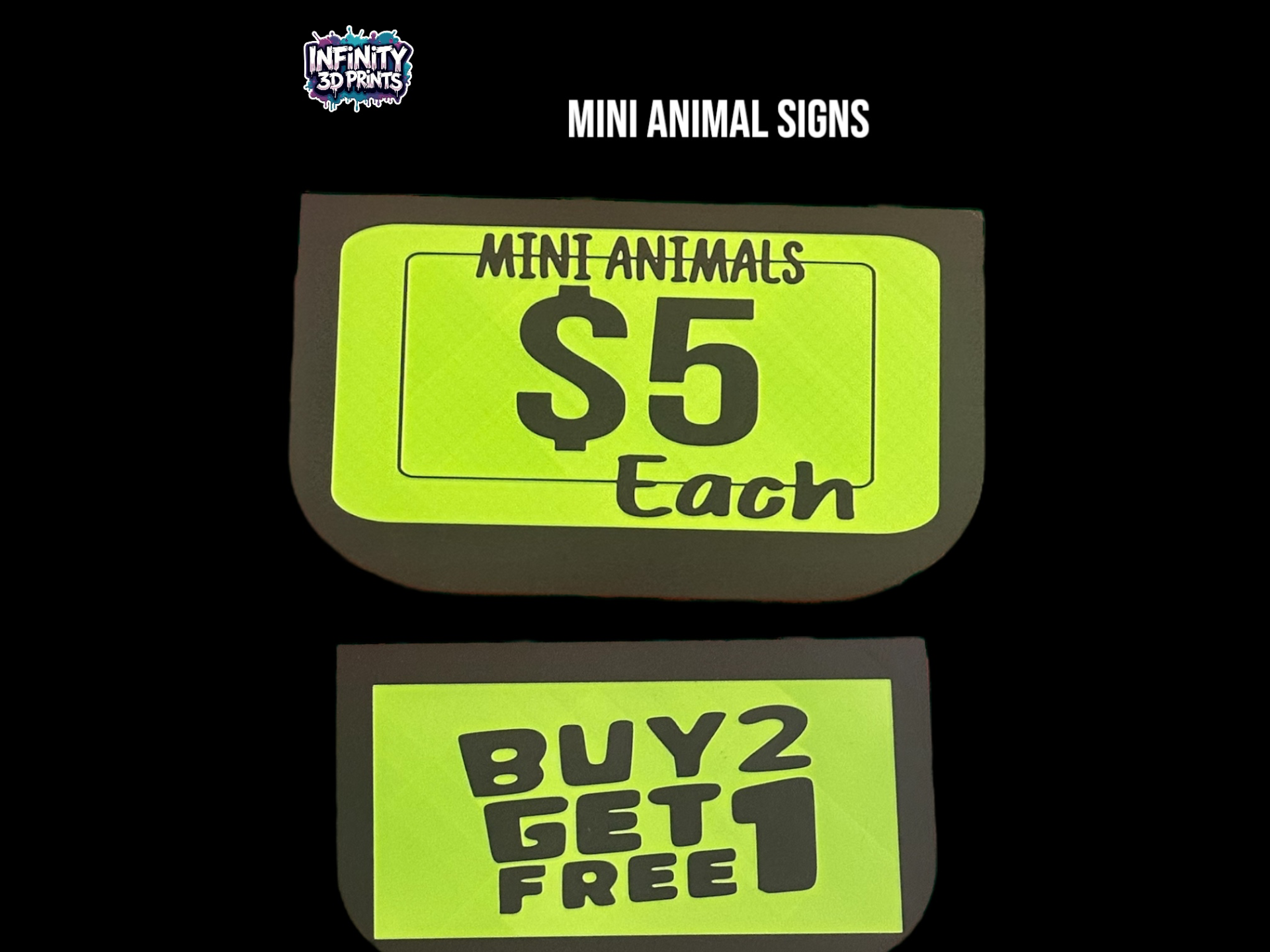 MINI ANIMAL SIGNS -$5 EACH / BUY 2 GET 1 FREE
