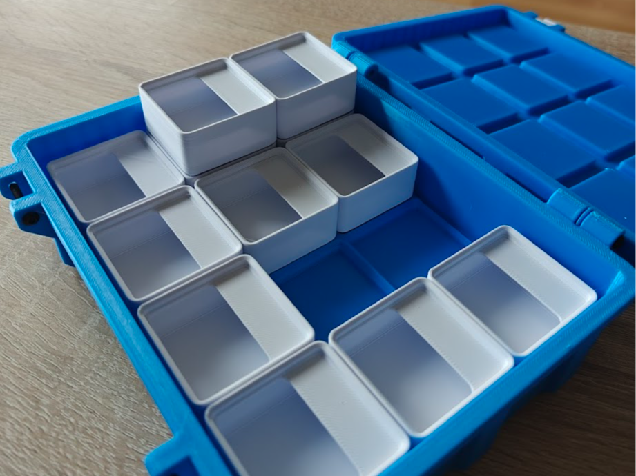 Caja gridfinity organizadora para tornilleria
