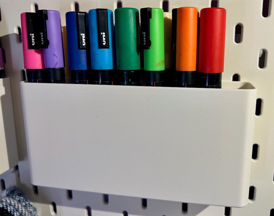 18-Slot Posca Organizer for Ikea Skadis