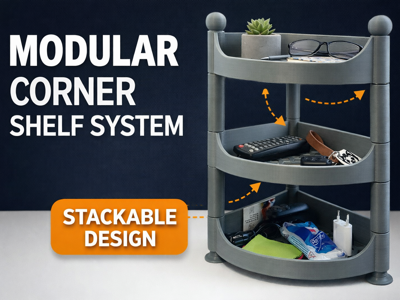 Modular Corner Shelf System