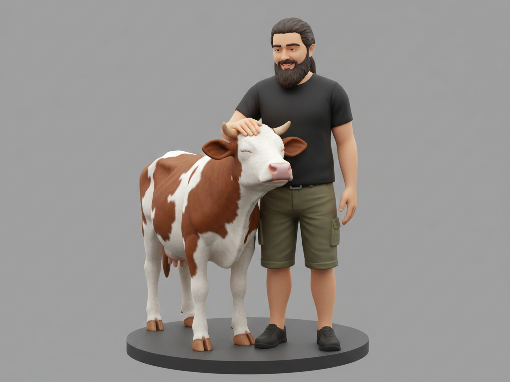 Petting cow 3D model