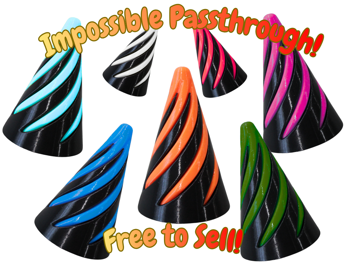 Impossible Passthrough Fidget Cone, Free to Sell!!