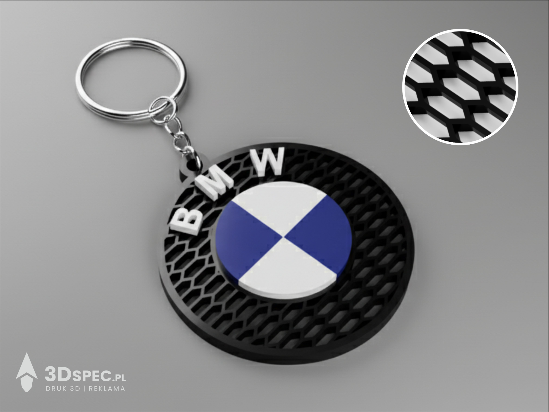 BMW honeycomb keychain