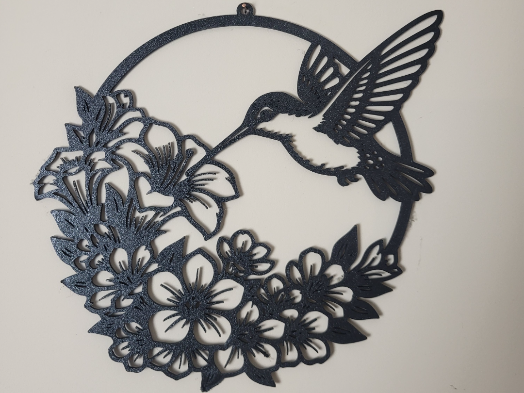 Hummingbird & Floral Wall Art
