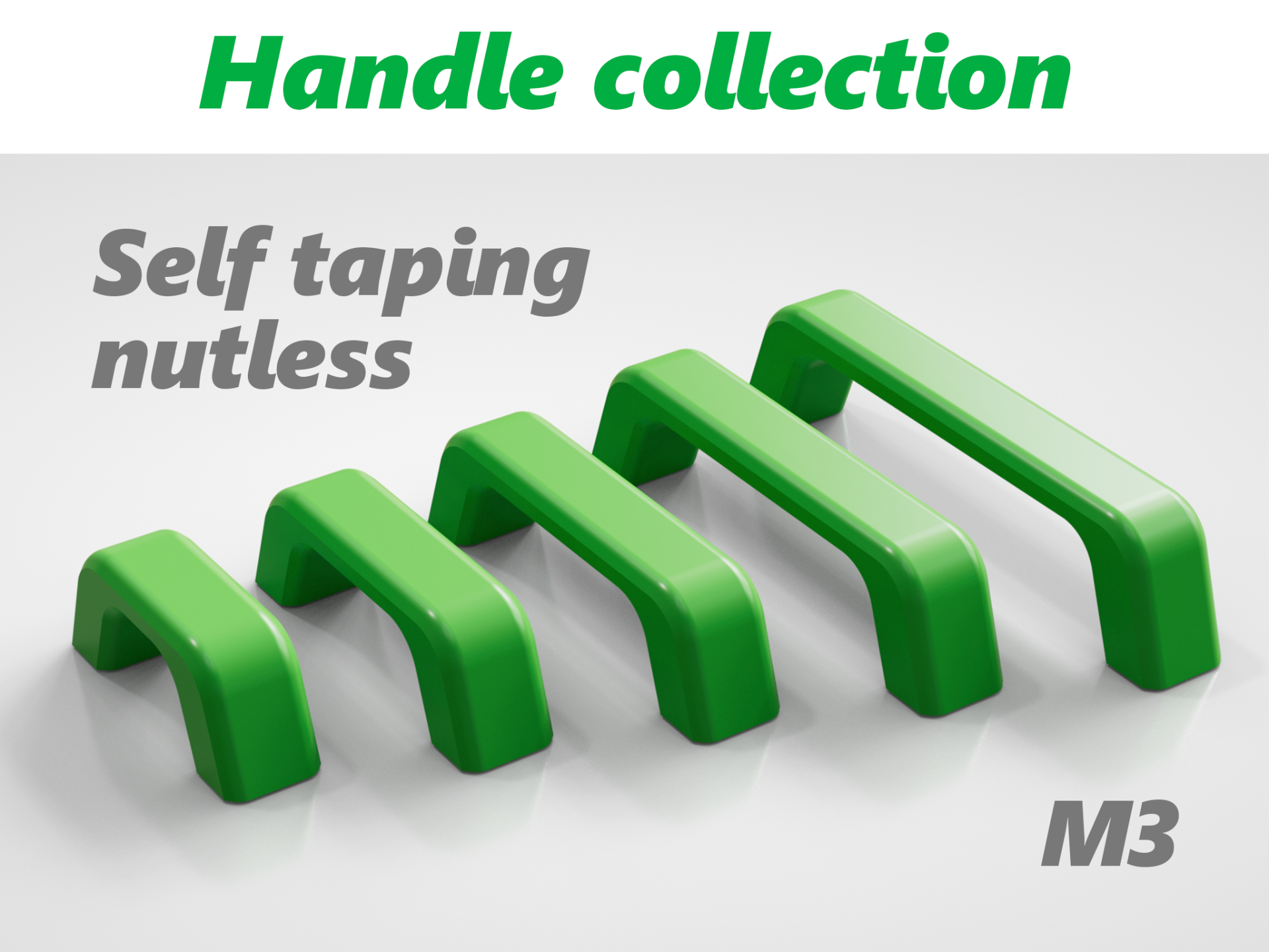 Handle collection M3 - self-tapping nutless