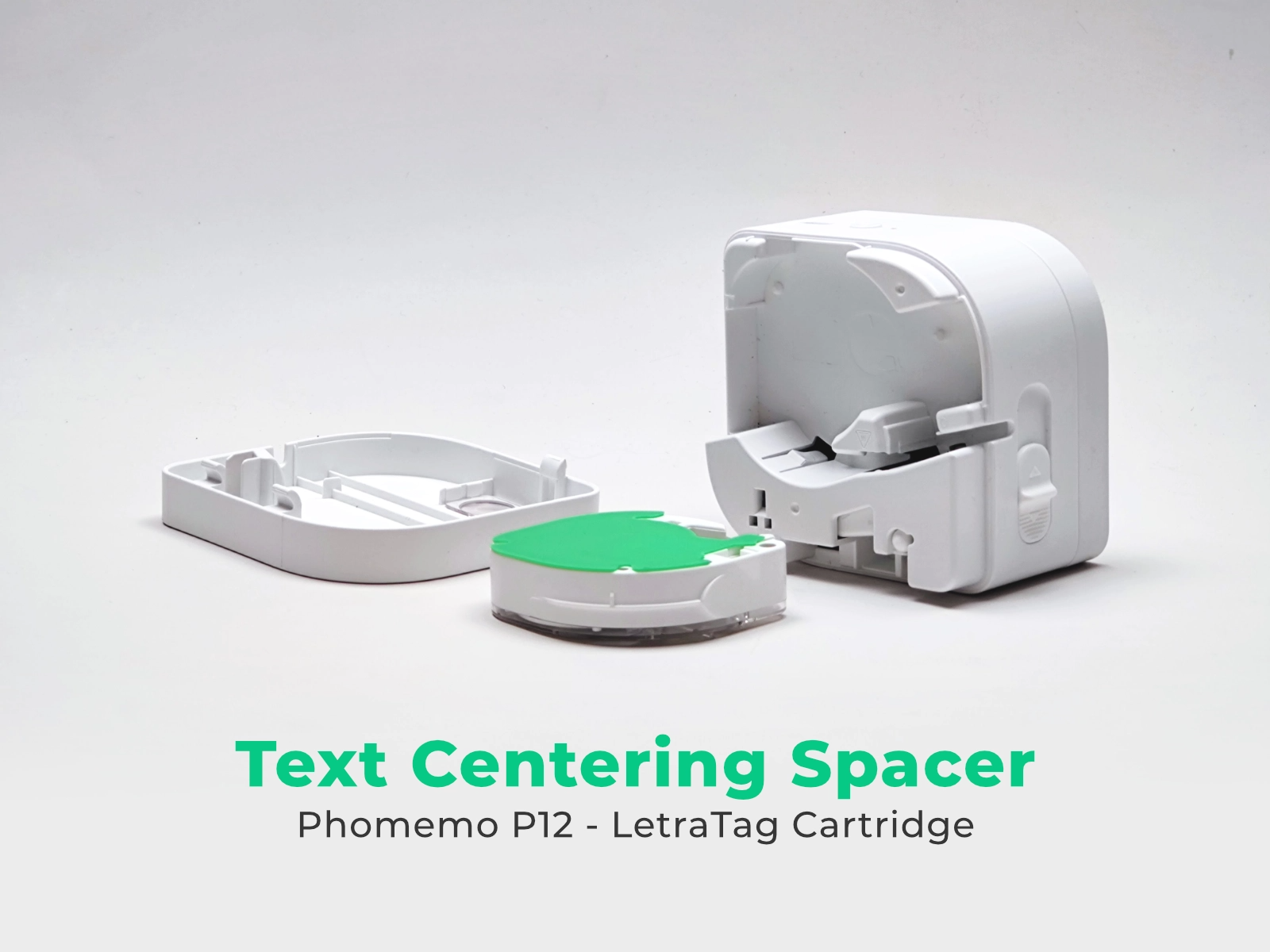 Text Centering Spacer for LetraTag Cartridge