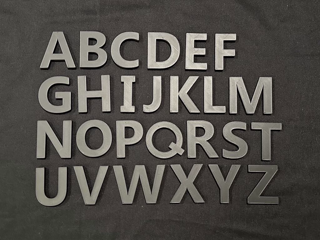 5 Inch Alphabet Wall Letters - Built In Hanger
