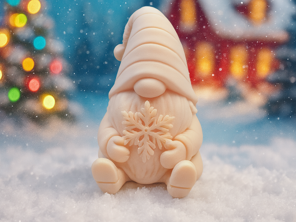 Weihnachtsgnome  mit Schneeflocke