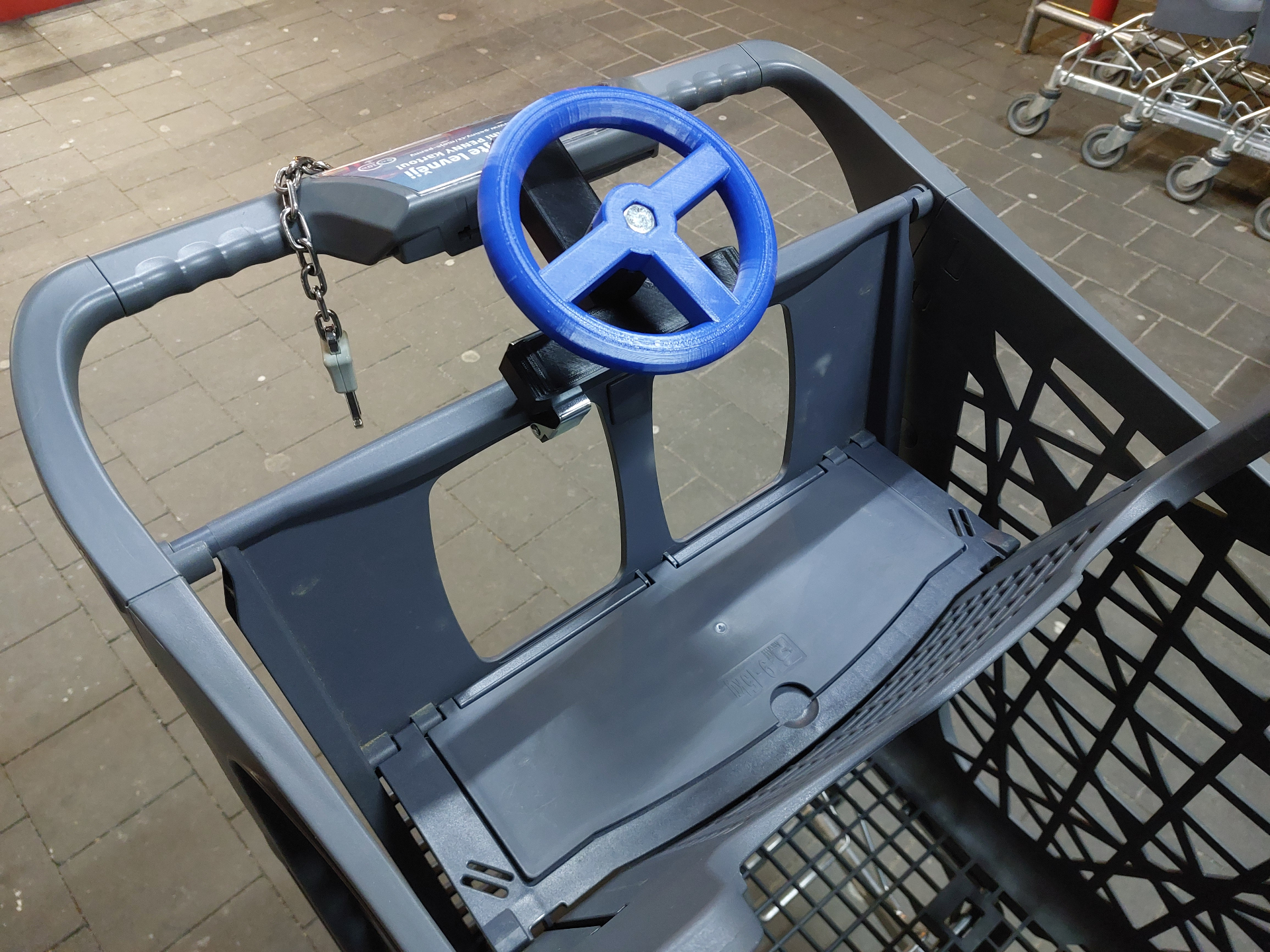 Shopping cart steering wheel for kids
