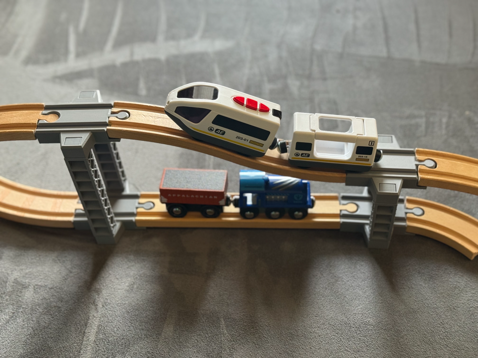 Wooden Train ramp and bridge support