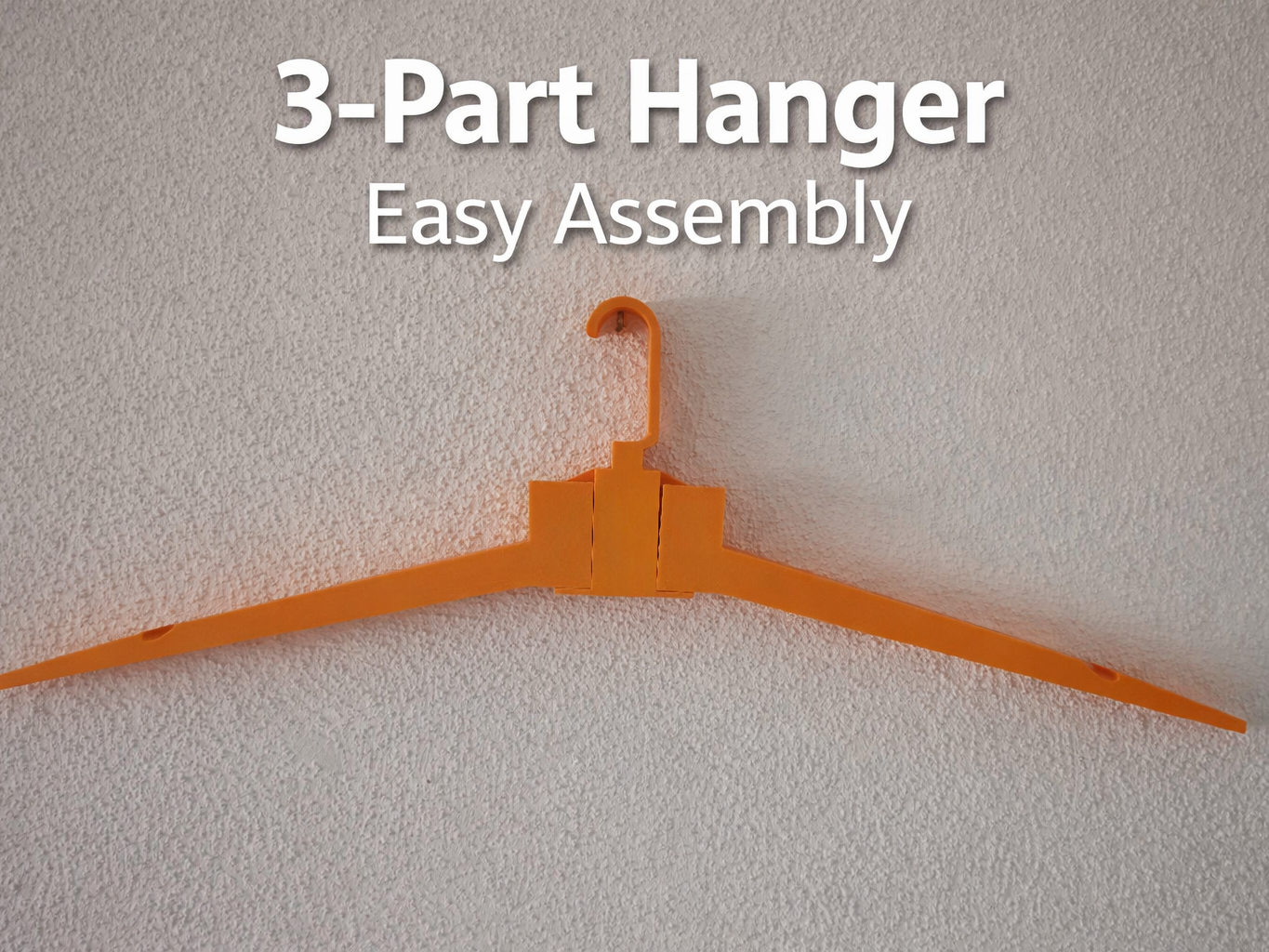 Three clothes hanger parts-easy to put together