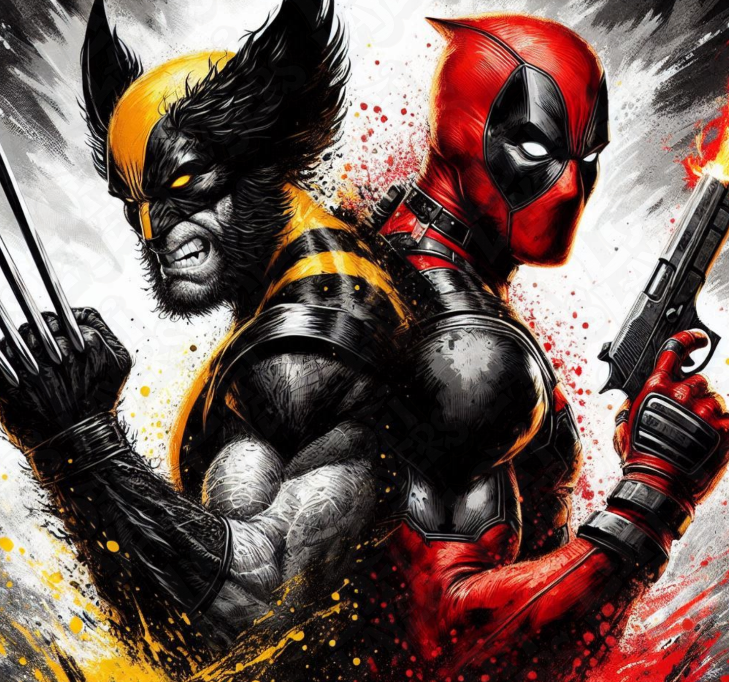 Deadpool and Wolverine Hueforge