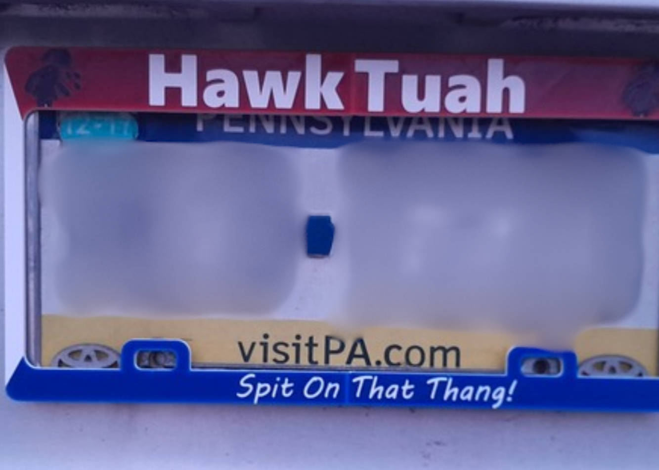 Hawk Tuah '24 License Plate Bracket