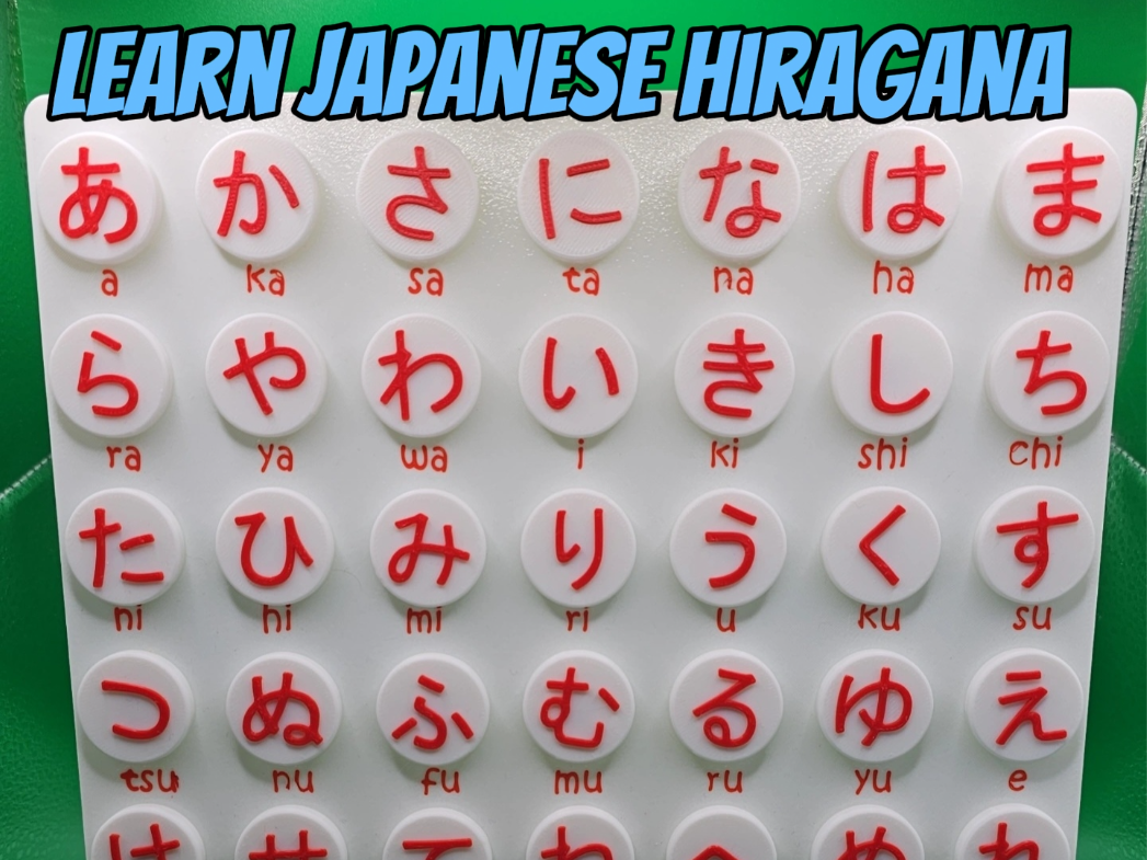 Japanese Hiragana Alphabet Learning Aid