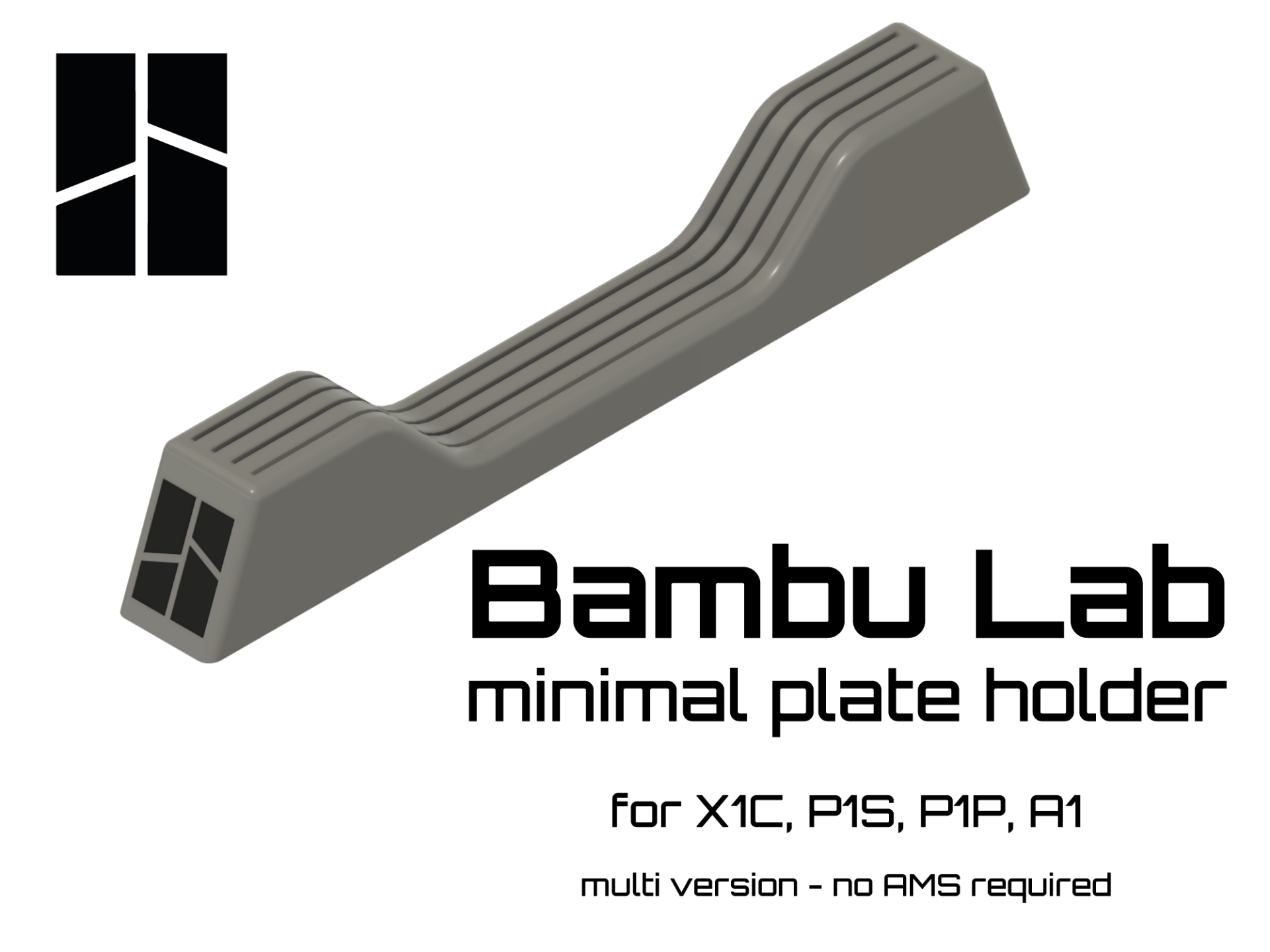Bambu Lab Minimal Plate Holder - X1C, P1S, P1P, A1