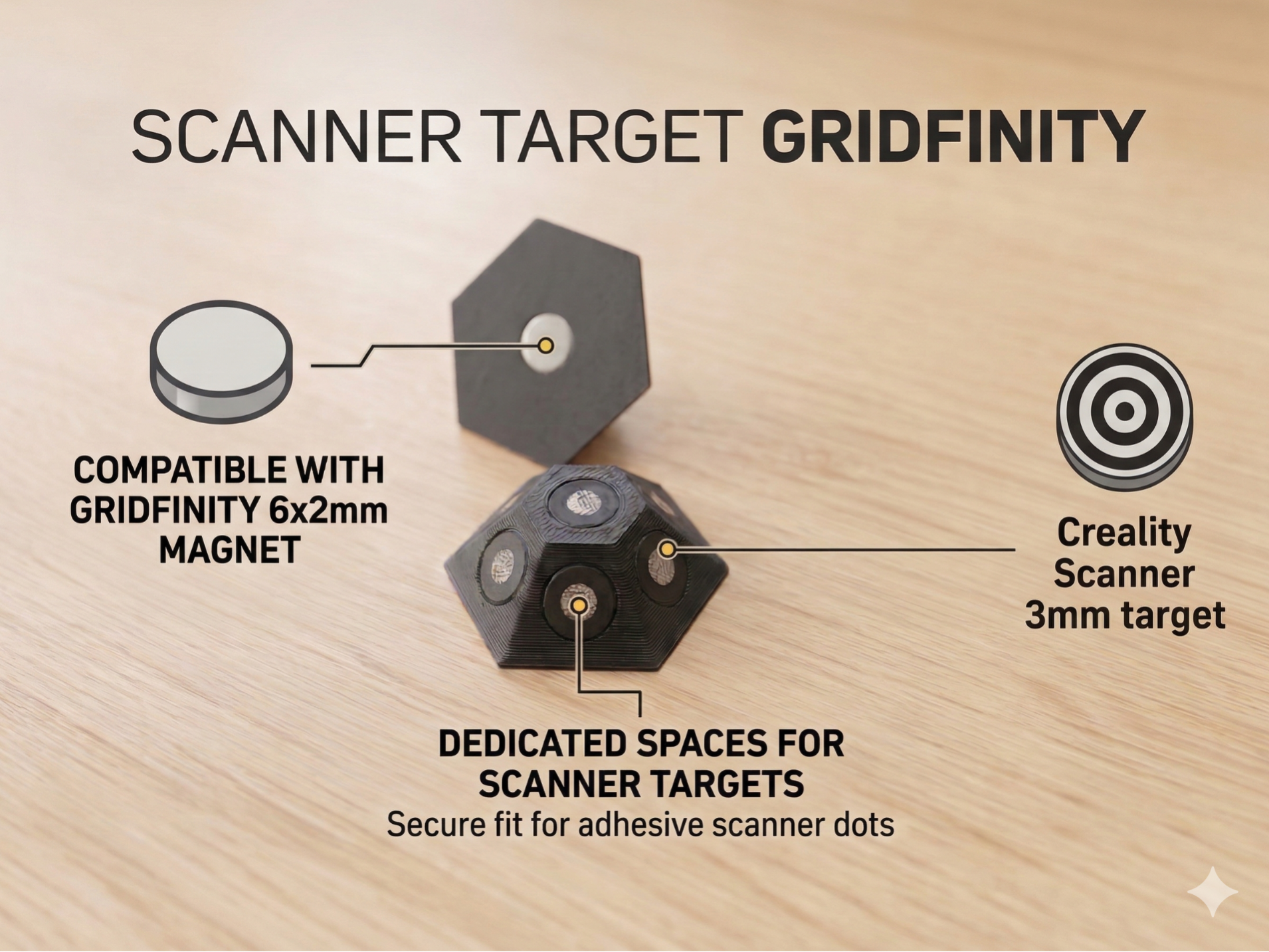 Scan Target Magnetic - 3D Scanner - Gridfinity