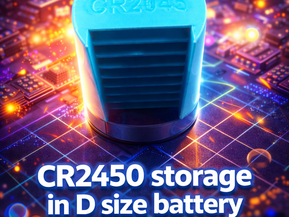CR2045,CR2450 buttoncell storage in D size battery