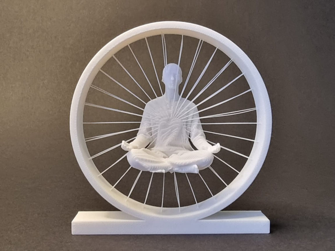 Floating Meditation – String Art Sculpture