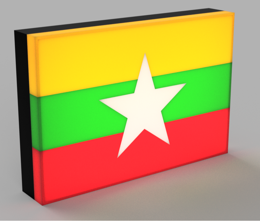 World Flags - Myanmar LED Lamp