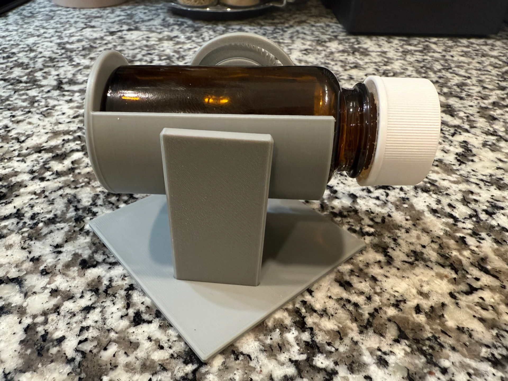 Medicine bottle rotator holder syringe assistant