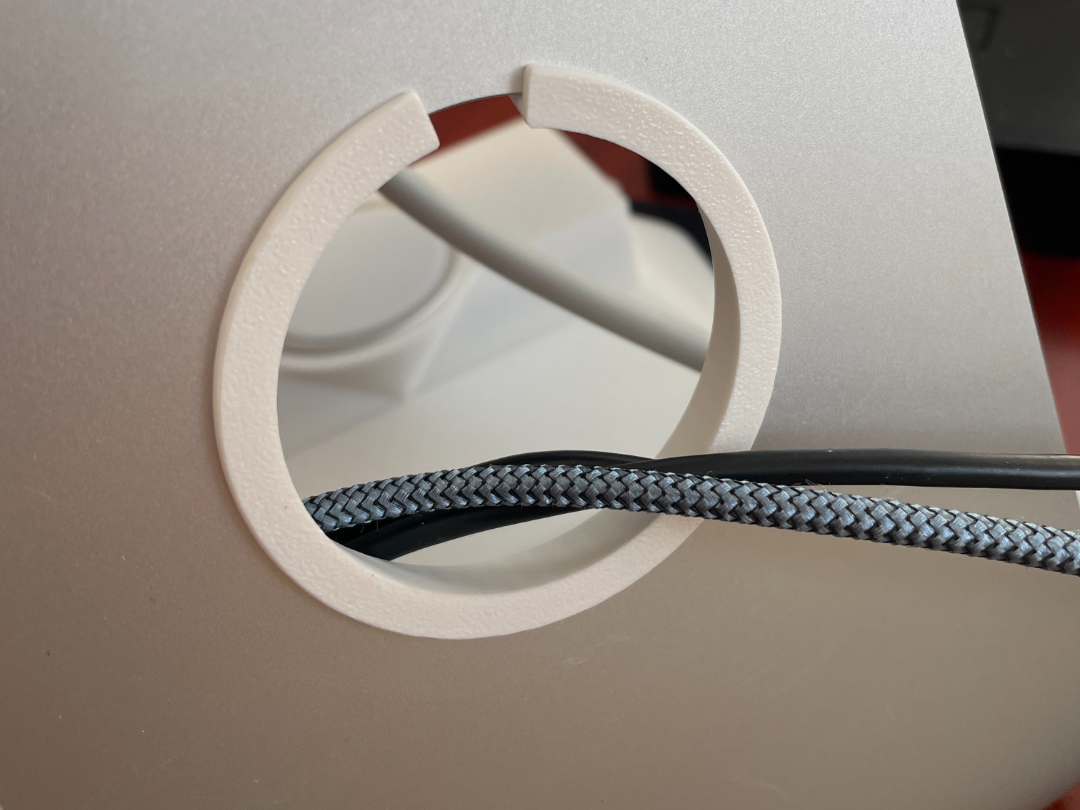 iMac cable entry protector