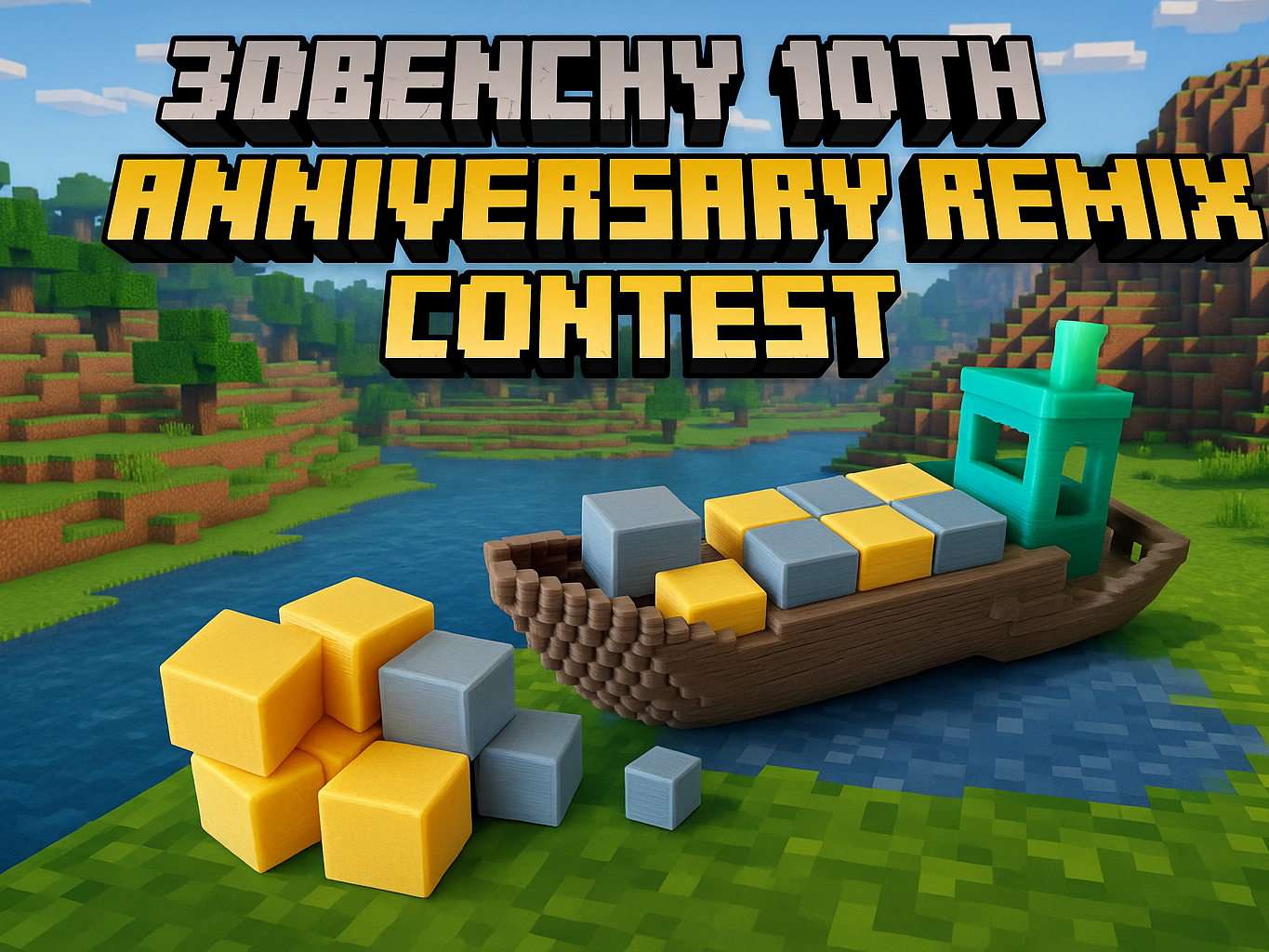 Voxel Benchy – Minecraft Style