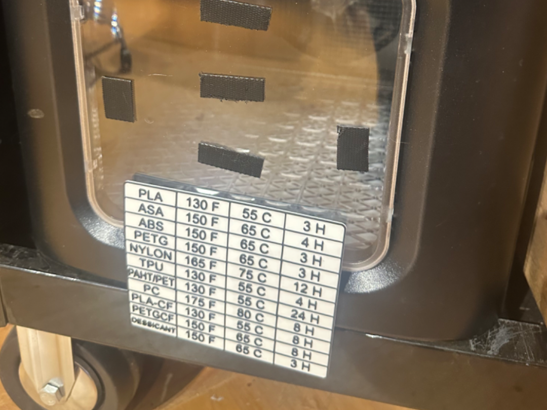 Dehydrator Info Card