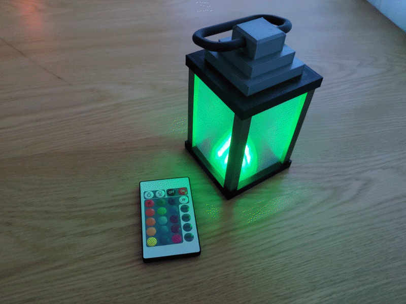 Minecraft-style RGB LED Lantern Lamp