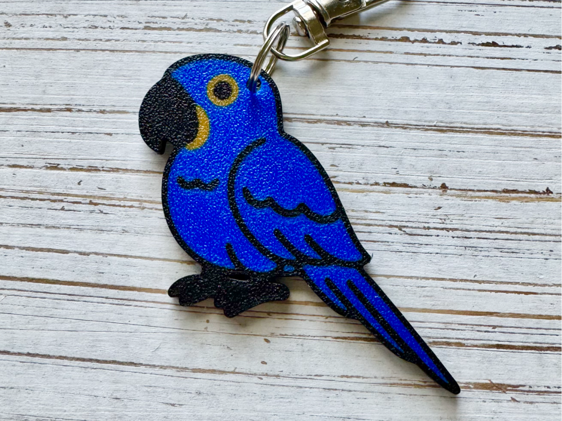 Hyacinth Macaw Keychain