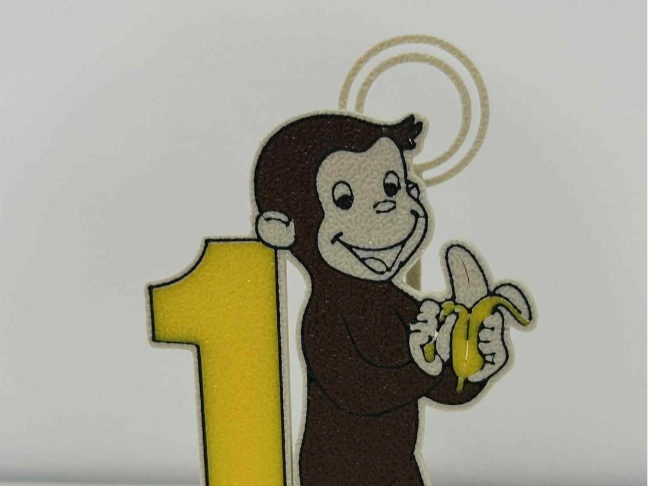 Curious George - Photo / cake with number 1,2 or 3