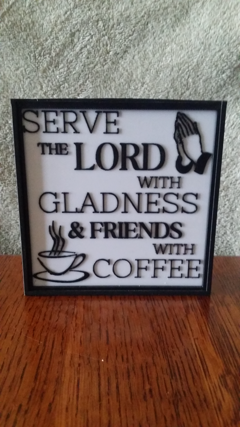 Serve the Lord Sign, LightBox Optional