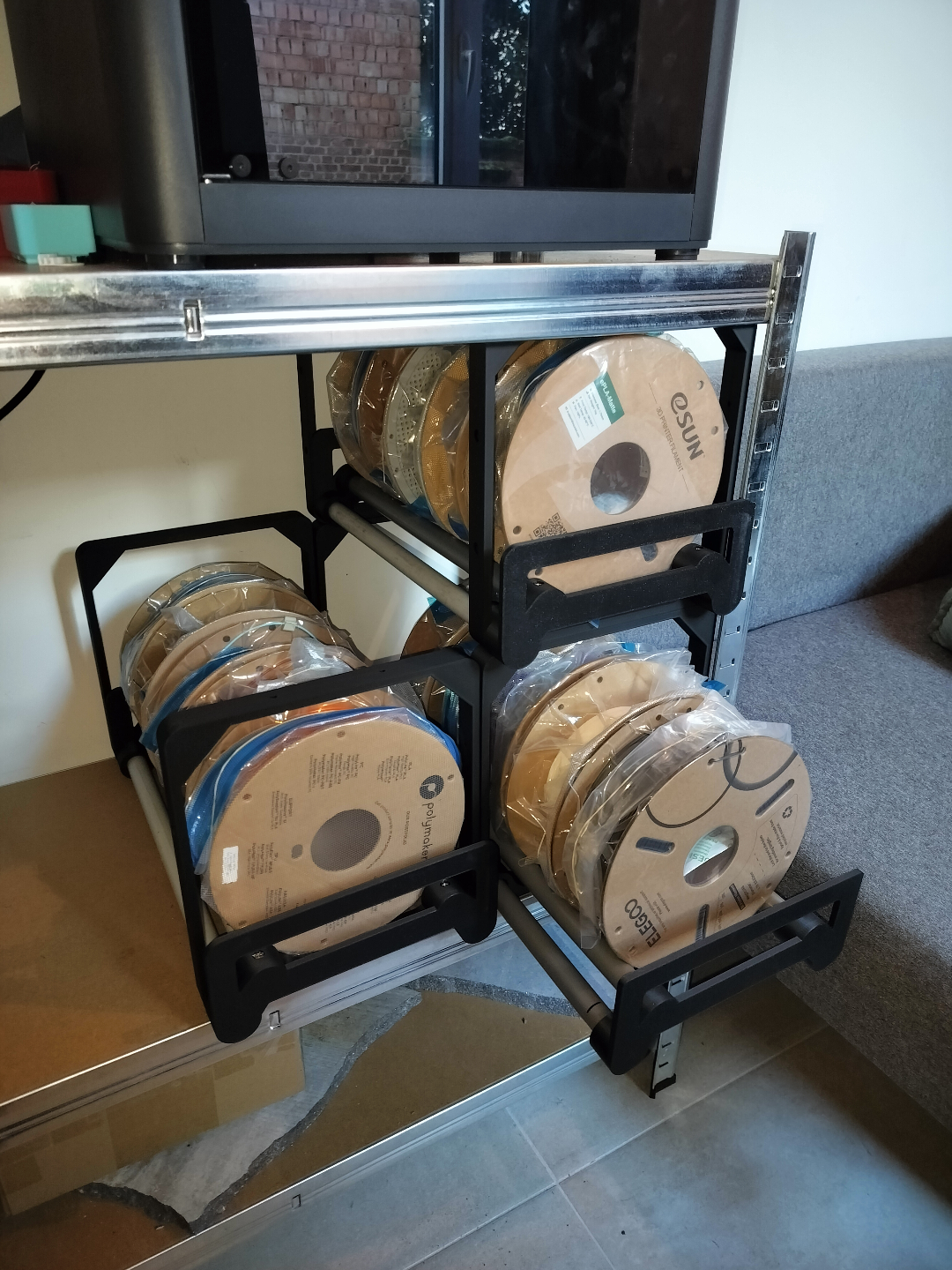 Modular Filament Drawer System ( pvc pipe remix )