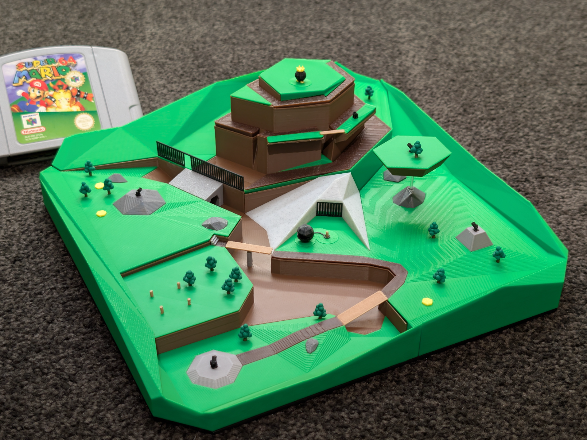 Mario 64 - Bob-Omb Battlefield - Diorama