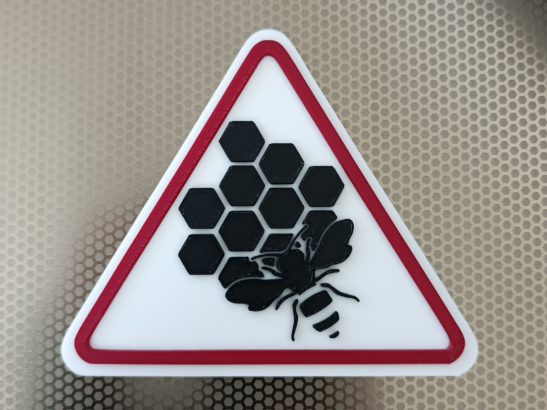 Panneau 3D Attention Abeilles
