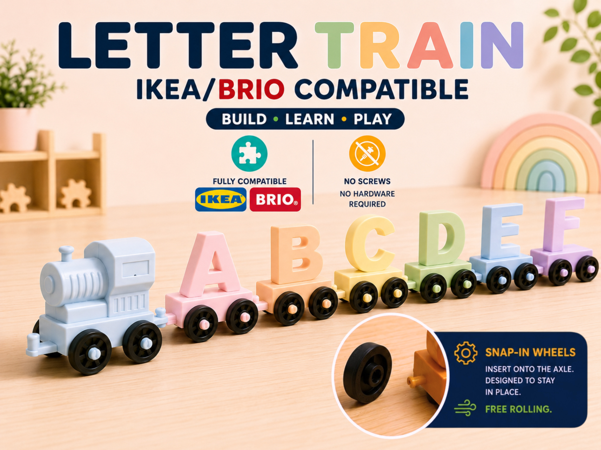 Letter Train – IKEA/BRIO Compatible