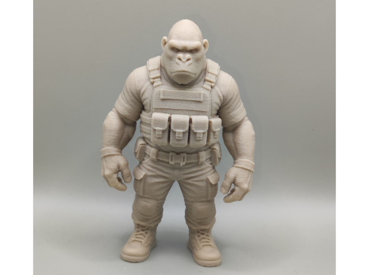 Gorilla soldier in the army figurine