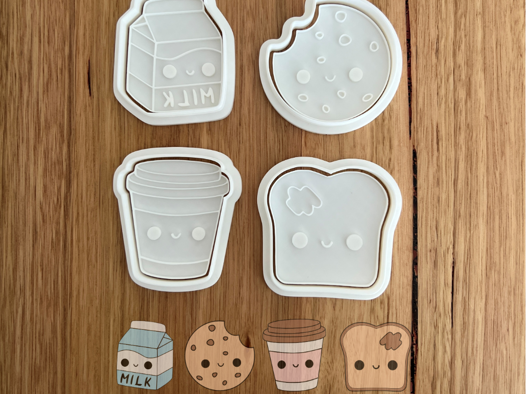 Cute Kawaii designs cookie cutter and stamp