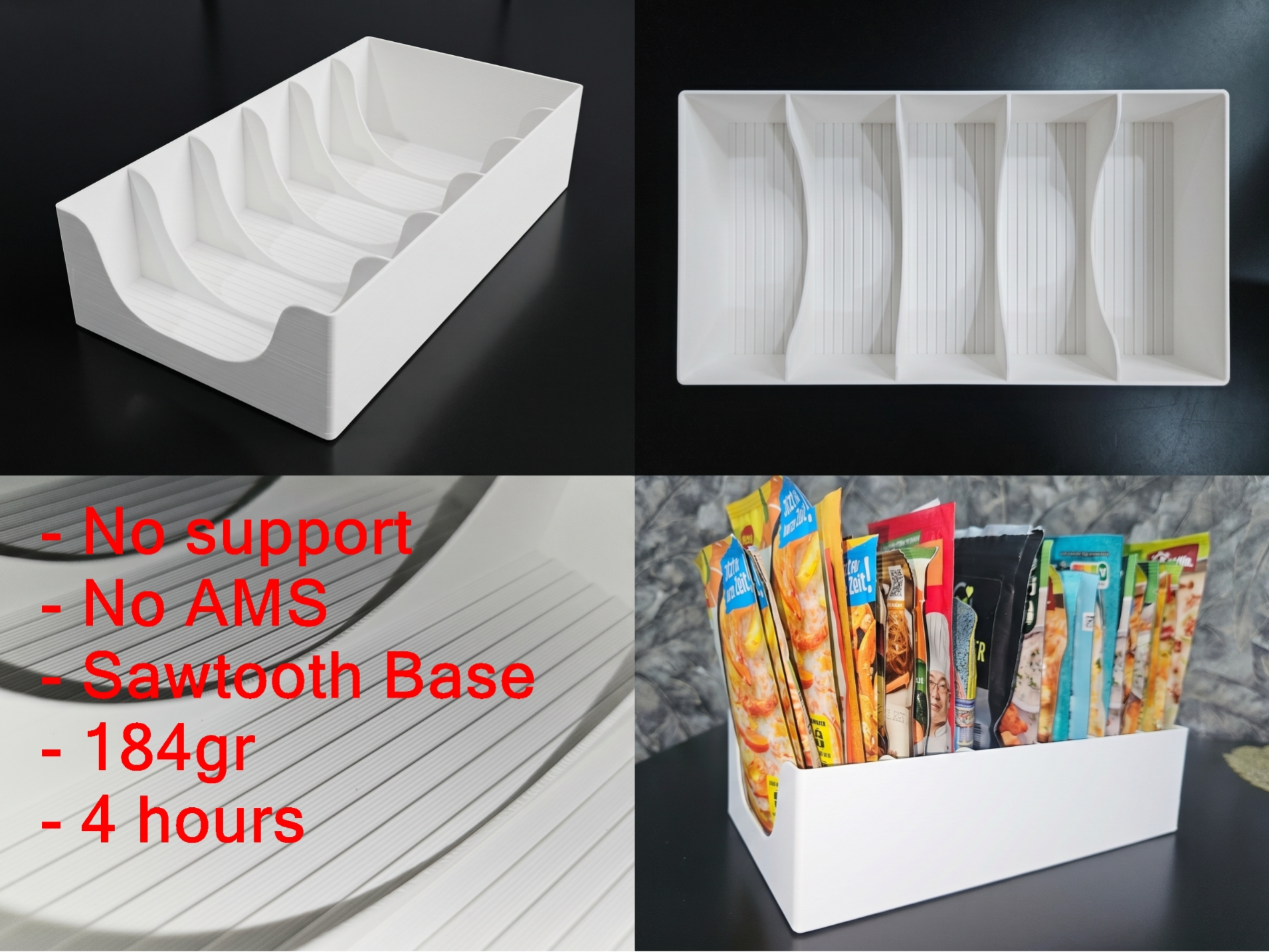 Spice Packet Organizer 135mm No Supports