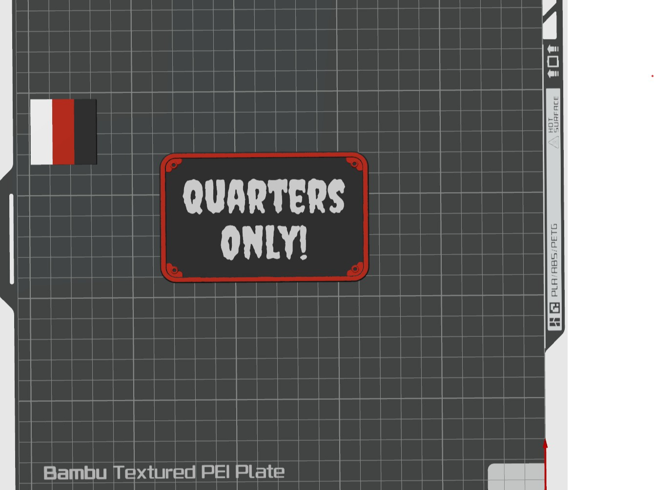Quarters Only Machine Badge (Request)