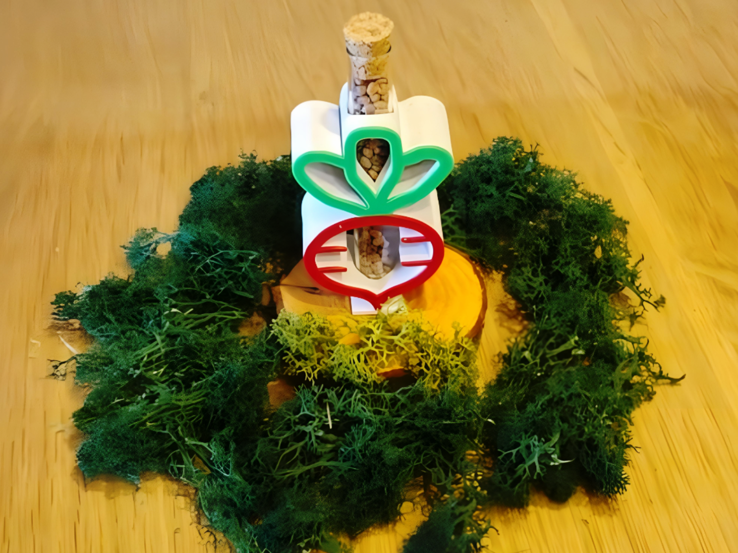 Radieschen im Reagenzglas