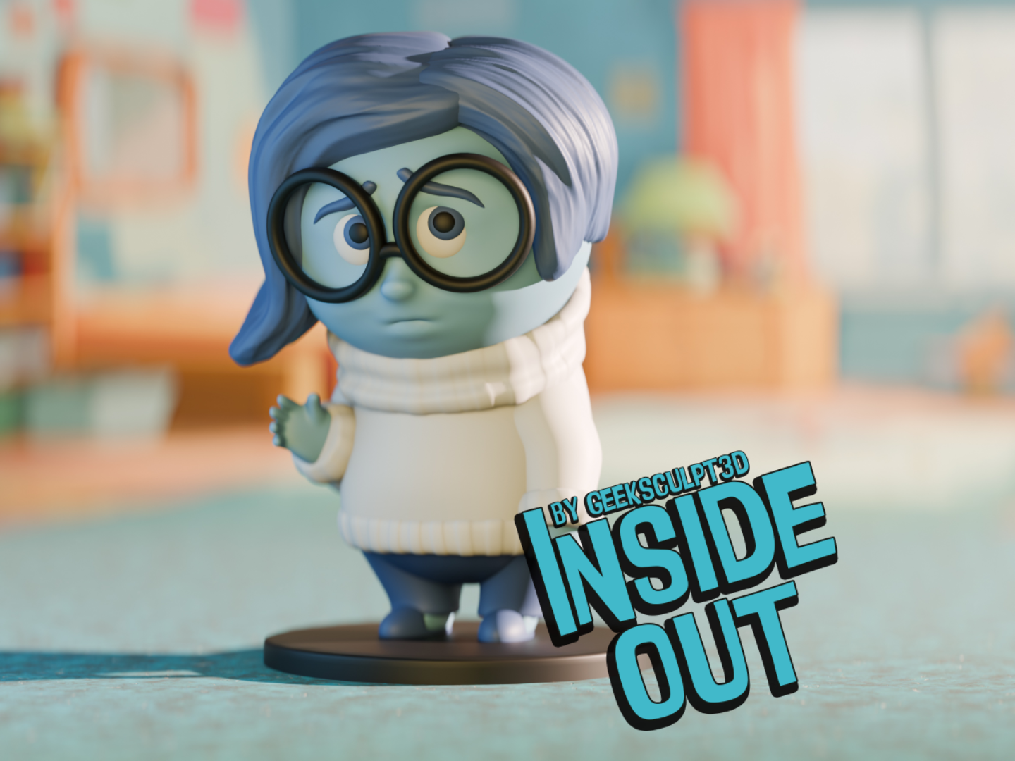 Inside Out Sadness Figurine for Collectors