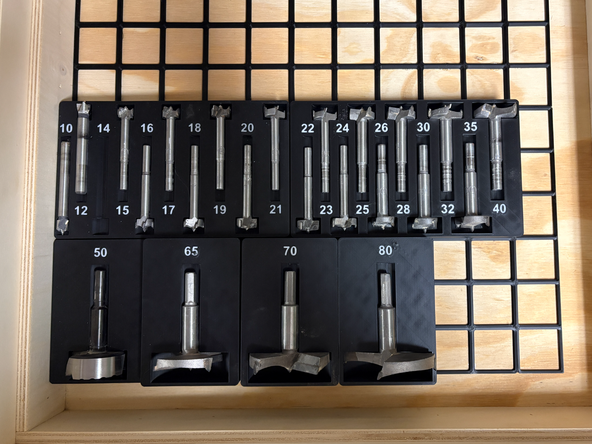 FORSTNER BITS HOLDER - GRIDFINITY COMPATIBLE