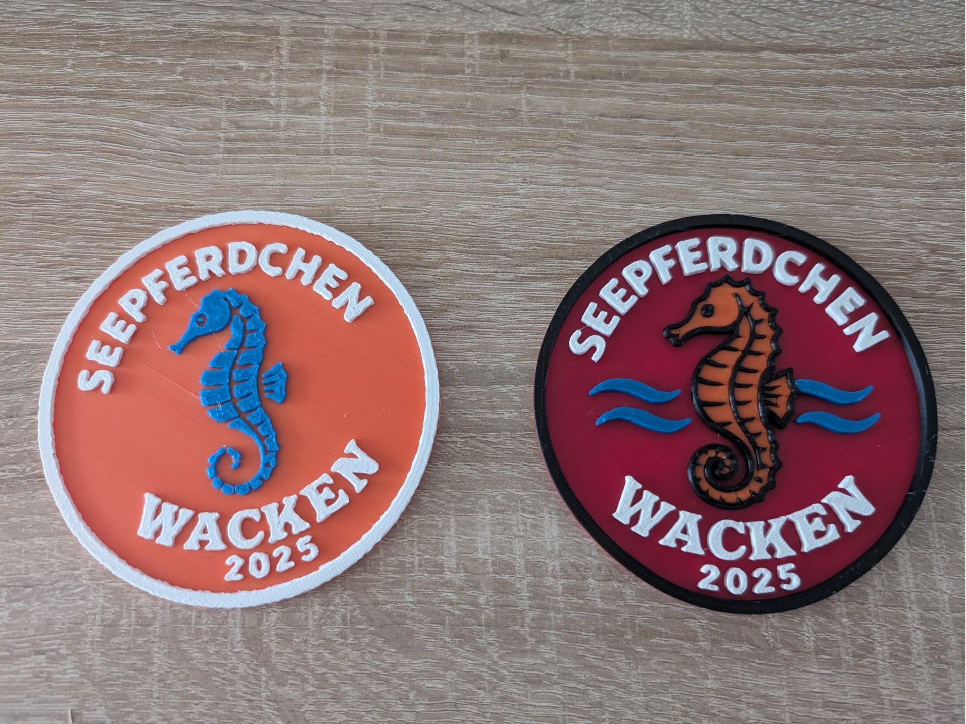 Wacken 2025 Seepferdchen & Pferd Abzeichen