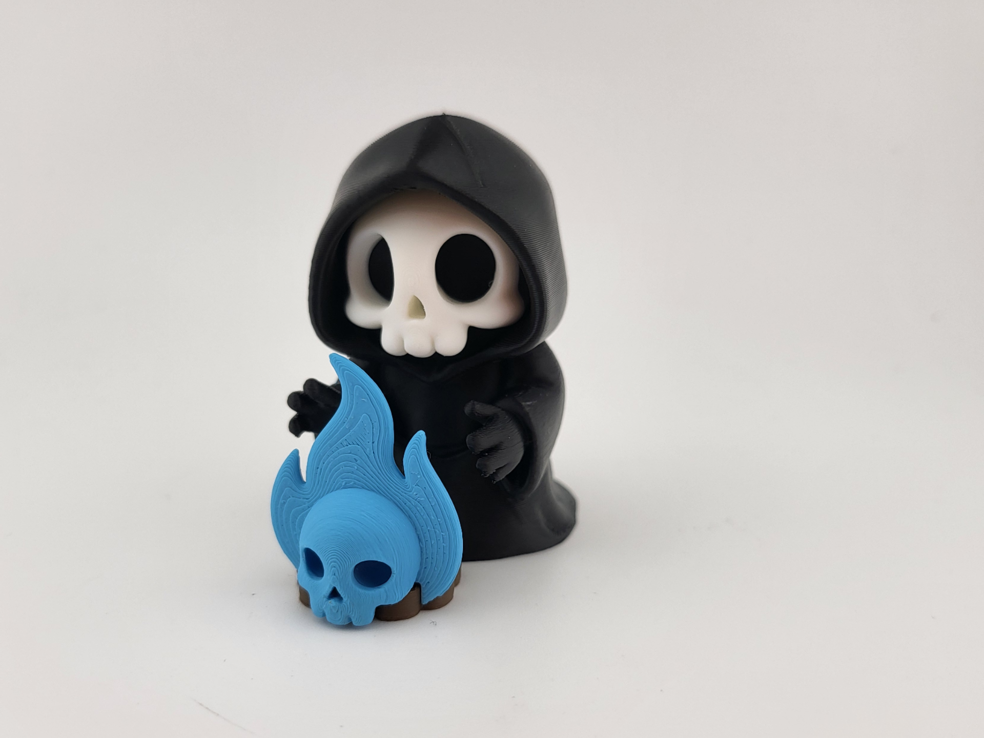 Kawaii Grim Reaper with Magic Flame Spooky 3D