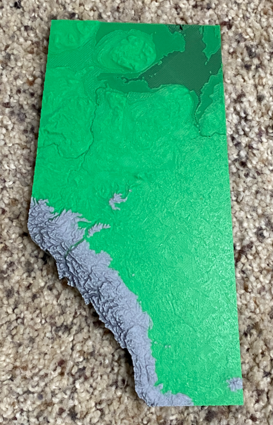 Alberta, Canada Topographical Map
